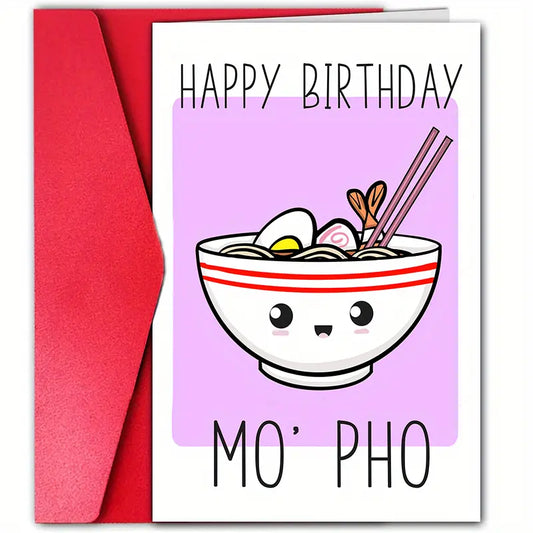 Happy Birthday Mo Fo Noodle Card