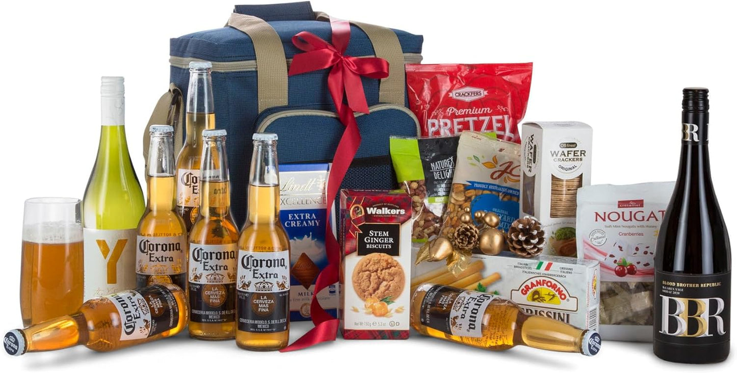 Wine, Snack and Beer Hamper